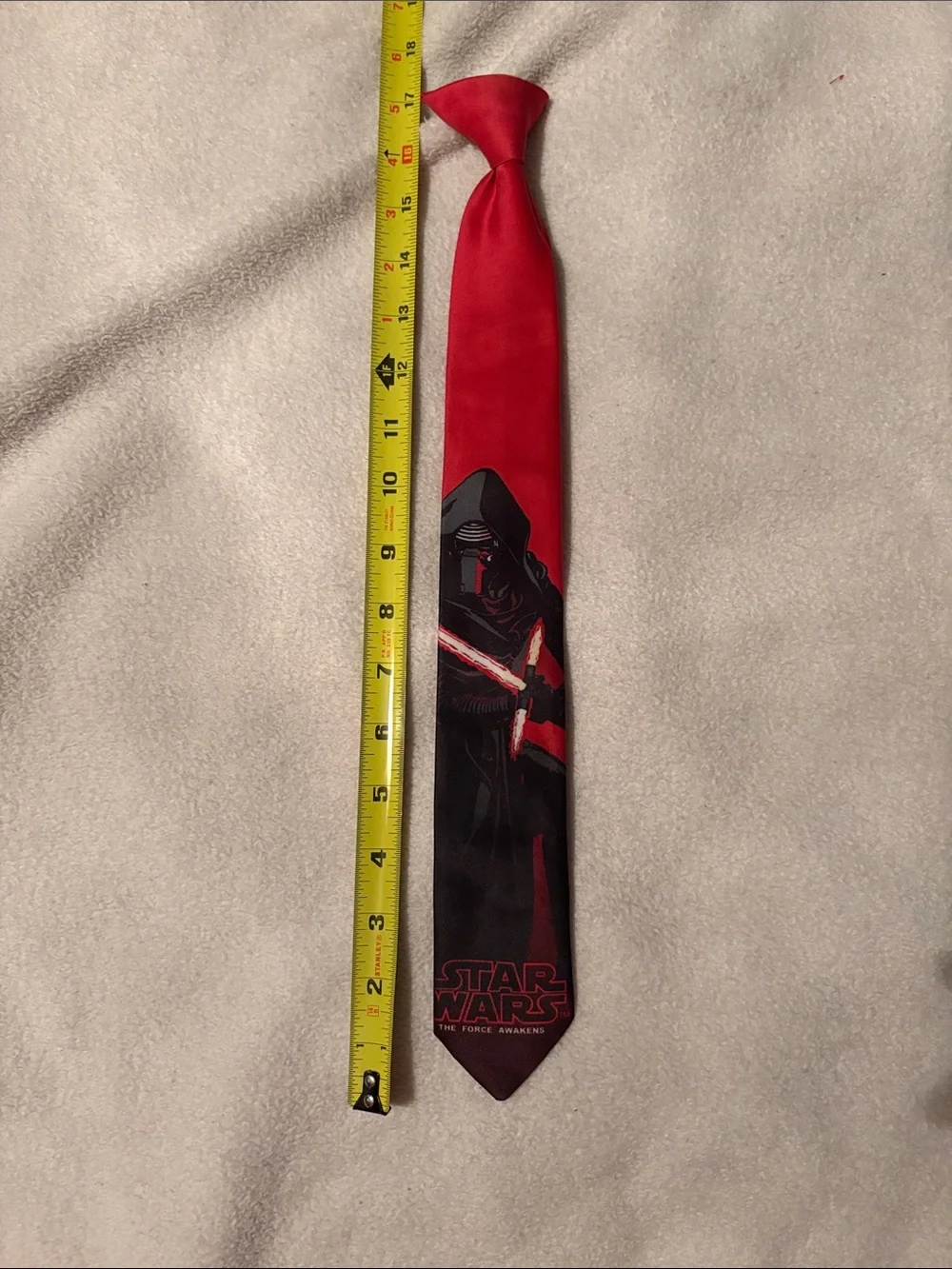 Star Wars Red & Black Kylo Ren Graphic Clip on Tie